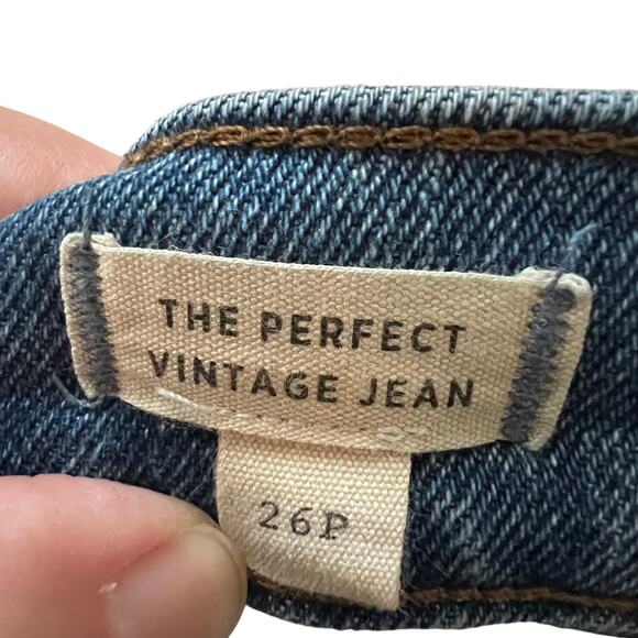 Madewell Perfect Vintage Jean Raw Hem High Waist 26 Petite Casual - Picture 5 of 7